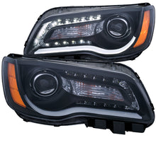 Load image into Gallery viewer, ANZO 2011-2014 Chrysler 300 Projector Headlights w/ Plank Style Design Black