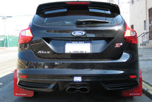 Load image into Gallery viewer, Rally Armor 12-18 Ford Focus SE/ST/RS UR Nitrous Blue Mud Flaps w/ White Logo