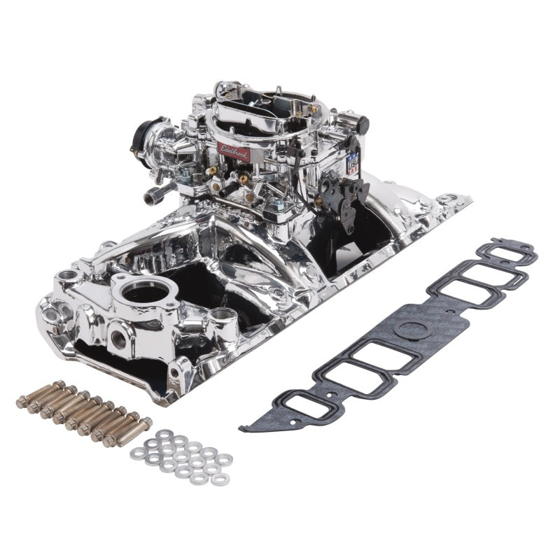 Edelbrock Manifold And Carb Kit Performer RPM Air-Gap Big Block Chevrolet Rectangular Port