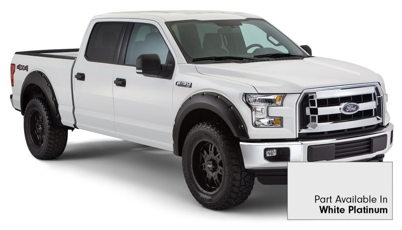 Bushwacker 16-16 Ford F-150 Styleside Pocket Style Flares 4pc 78.9/67.1/97.6in Bed - White Platinum