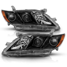 Load image into Gallery viewer, ANZO 2007-2009 Toyota Camry Projector Headlight Black Amber