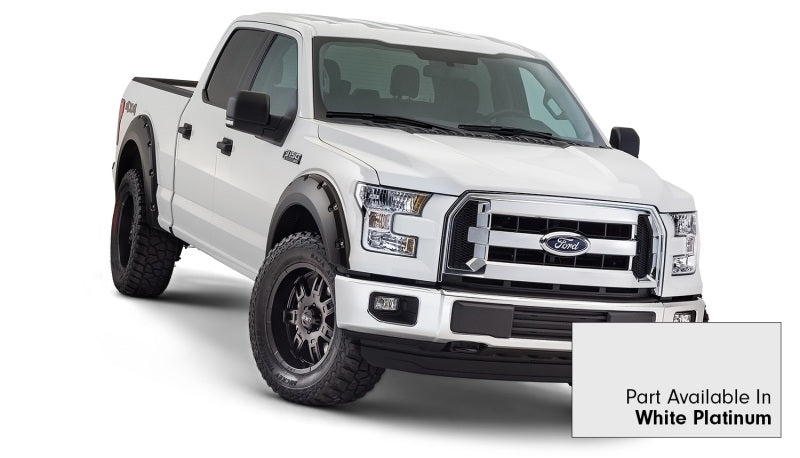 Bushwacker 16-16 Ford F-150 Styleside Pocket Style Flares 4pc 78.9/67.1/97.6in Bed - White Platinum