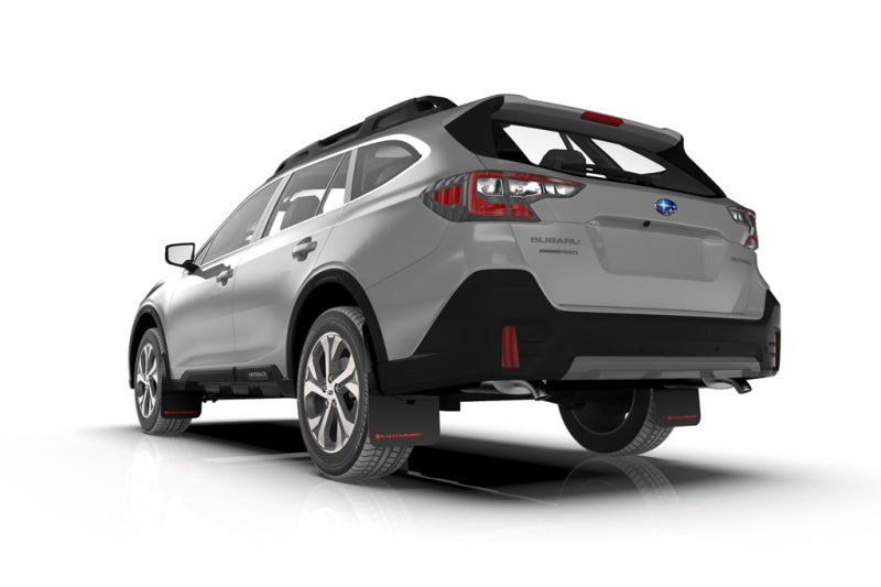 Rally Armor 20+ Subaru Outback UR Black Mud Flap w/ Grey Logo