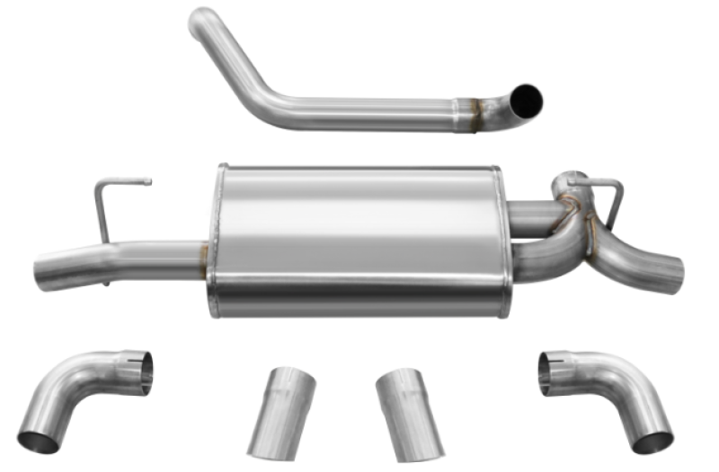 Corsa 18+ Jeep Wrangler JL 2.5in Dual Rear Turn Down Exit Sport Axle-Back Exhaust