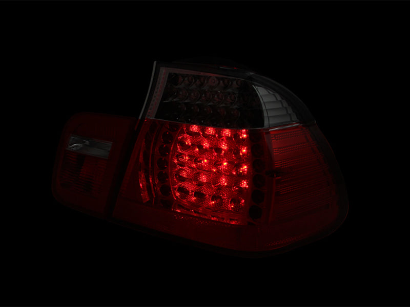 ANZO 2002-2005 BMW 3 Series E46 LED Taillights Red/Smoke