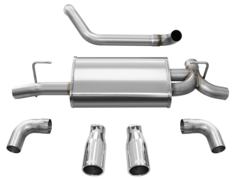 Corsa 18+ Jeep Wrangler JL 2.5in Dual Rear Exit Polished Tips Sport Axle-Back Exhaust