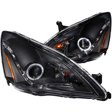 Load image into Gallery viewer, ANZO 2003-2007 Honda Accord Projector Headlights w/ Halo Black (R8 Style)