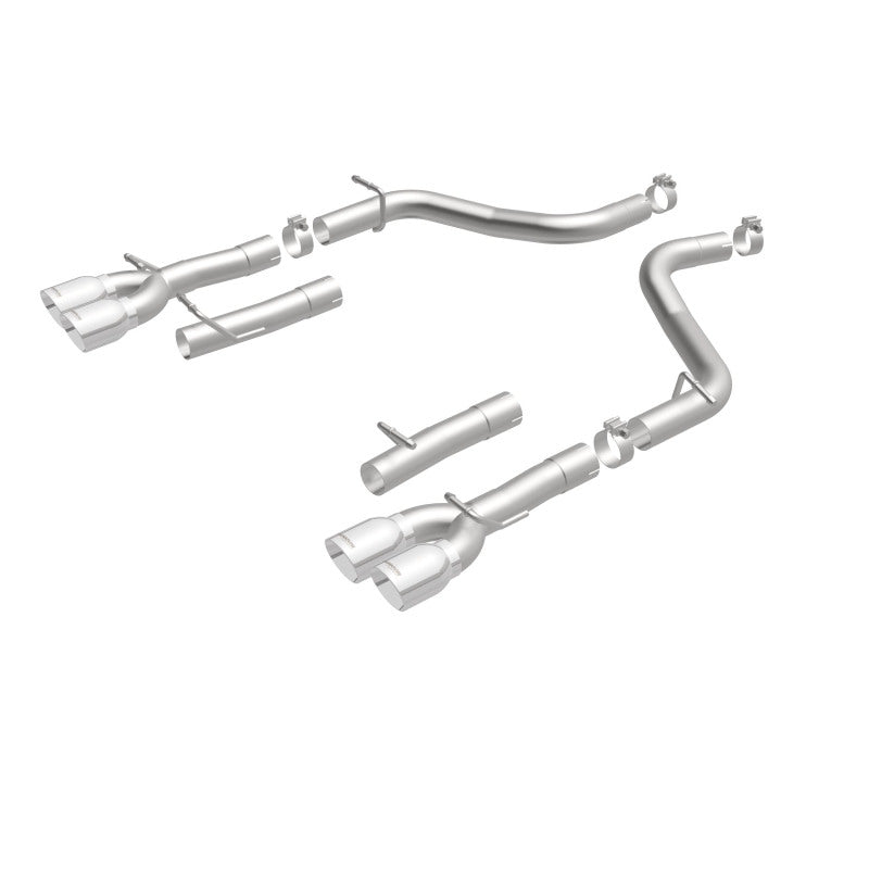 MagnaFlow Axle-Back, SS, 2.5in, Quad Split Rear 3.5in Tip 2015 Dodge Challenger 3.6L V6