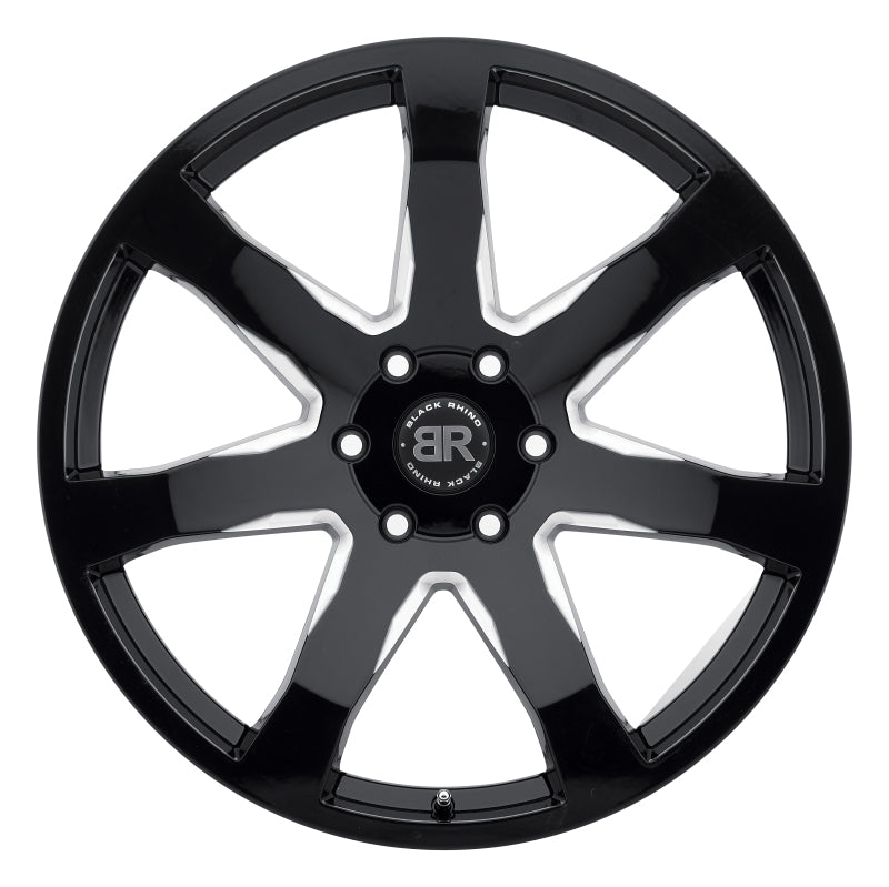 Black Rhino Mozambique 22x9.5 6x139.7 ET25 CB 112.1 Gloss Black w/Milled Spokes Wheel