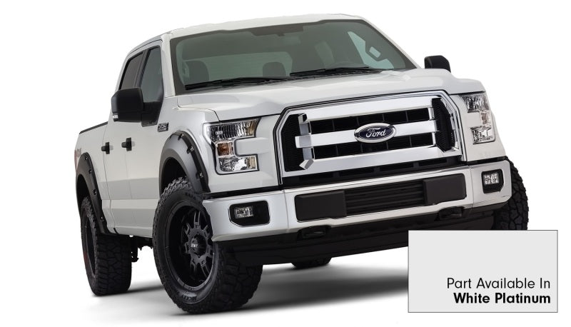 Bushwacker 16-16 Ford F-150 Styleside Pocket Style Flares 4pc 78.9/67.1/97.6in Bed - White Platinum