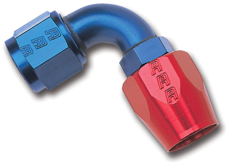 Russell Performance -20 AN Red/Blue 90 Degree Full Flow Hose End