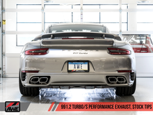 Load image into Gallery viewer, AWE Tuning Porsche 991.2 Turbo Performance Exhaust and High-Flow Cat Sections - For OE Tips