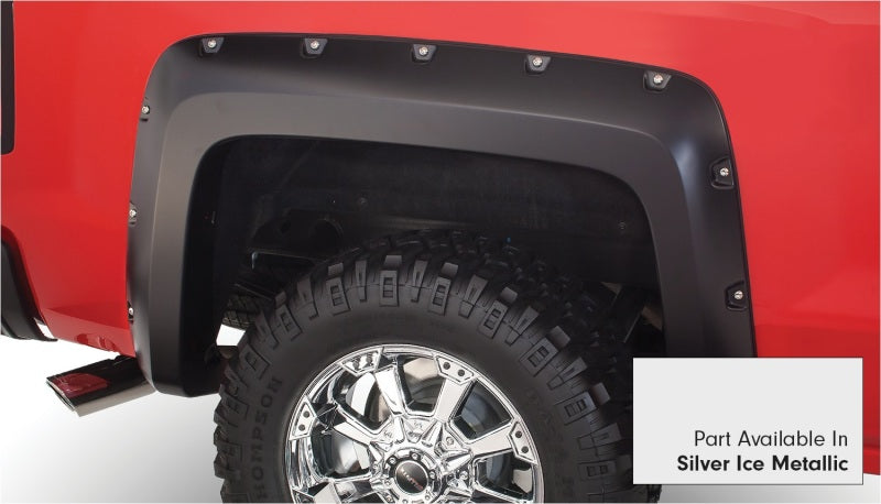 Bushwacker 16-17 Chevy Silverado 1500 Fleetside Pocket Style Flares 4pc - Quicksilver