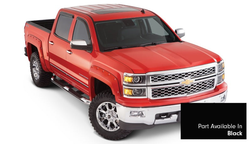 Bushwacker 16-18 Chevy Silverado 1500 Fleetside Pocket Style Flares 4pc 78.8/97.8in Bed - Black