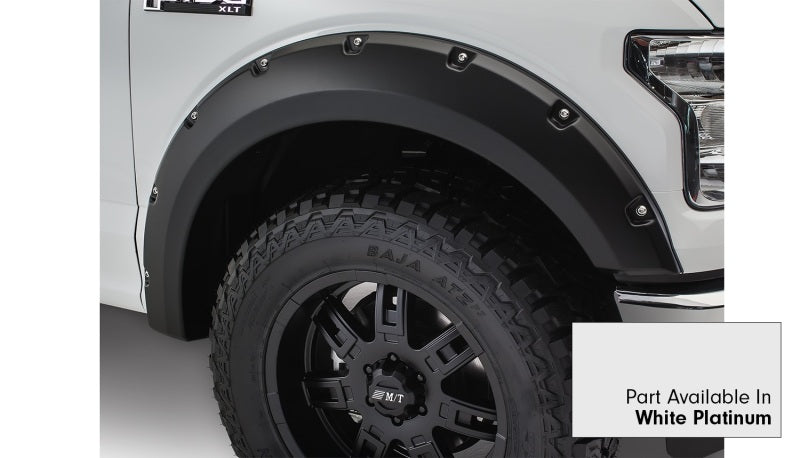 Bushwacker 16-16 Ford F-150 Styleside Pocket Style Flares 4pc 78.9/67.1/97.6in Bed - White Platinum