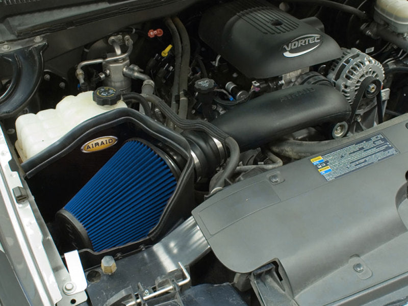 Airaid 99-06 GM Truck 4.8/5.3/6.0 (Mech Fan/Low Hood) MXP Intake System w/ Tube (Dry / Blue Media)