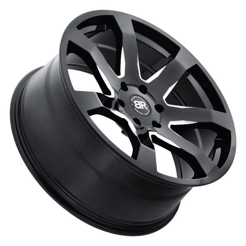 Black Rhino Mozambique 22x9.5 6x139.7 ET25 CB 112.1 Gloss Black w/Milled Spokes Wheel