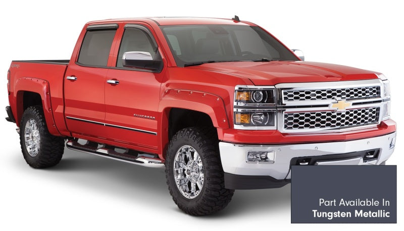 Bushwacker 16-16 Chevy Silverado 3500 Fleetside Pocket Style Flares 4pc 78.8/97.8in Bed - Tungsten