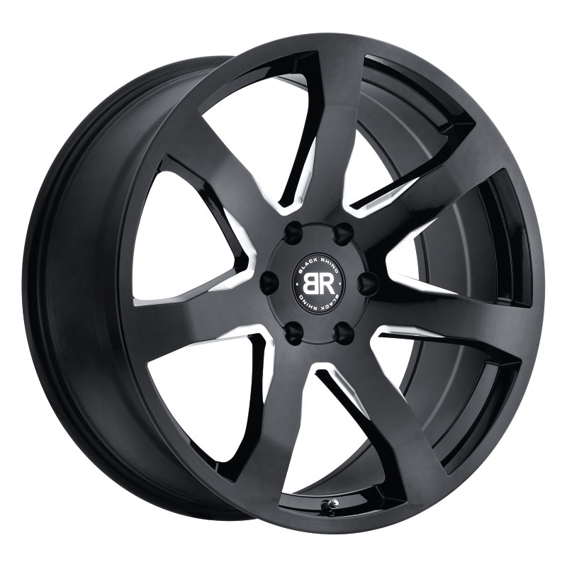 Black Rhino Mozambique 22x9.5 6x139.7 ET25 CB 112.1 Gloss Black w/Milled Spokes Wheel