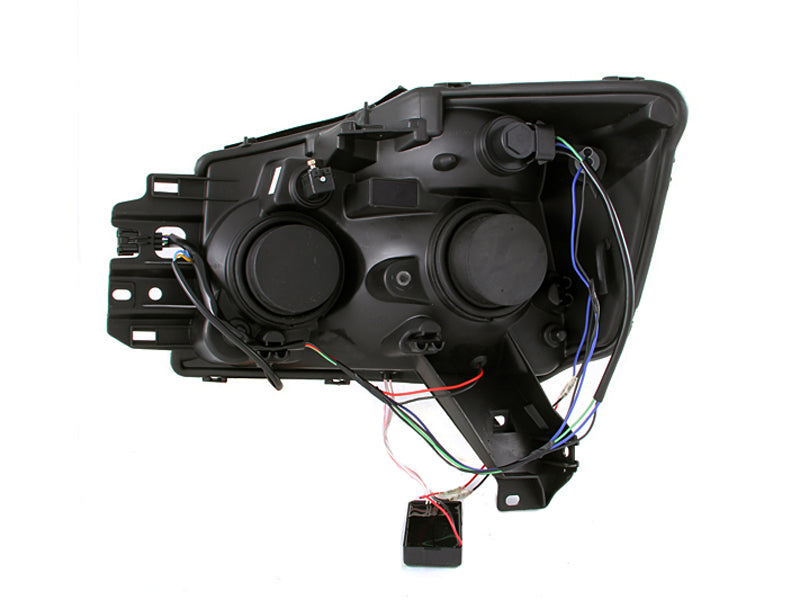ANZO 2004-2007 Nissan Armada Projector Headlights w/ Halo Black (CCFL)