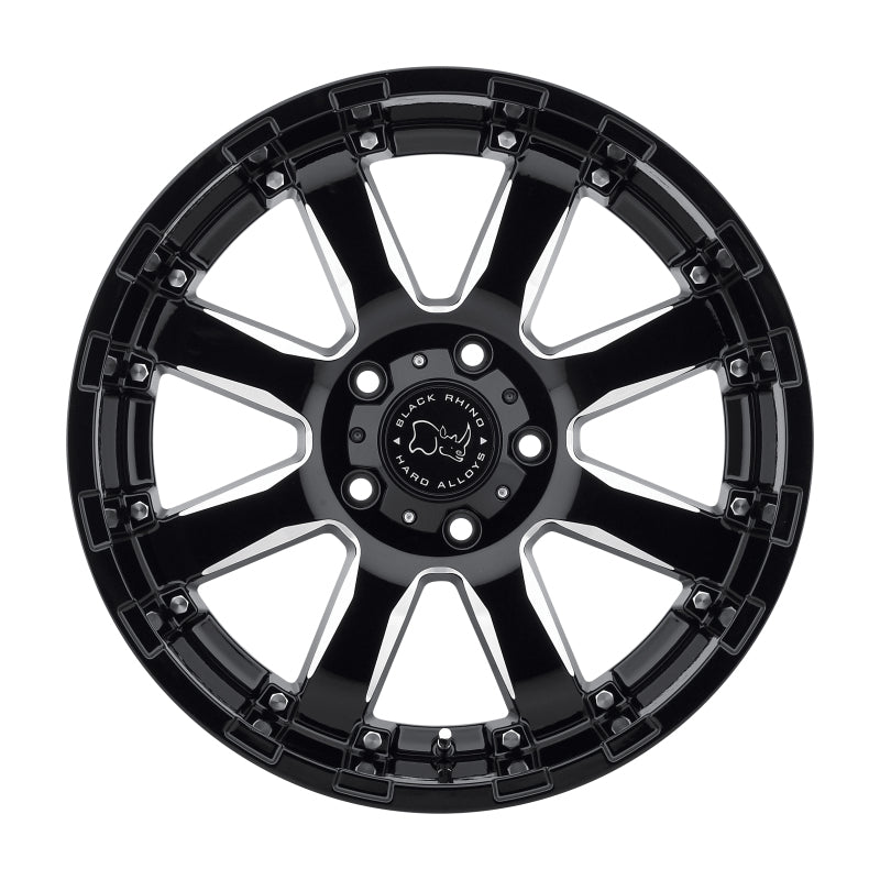 Black Rhino Sierra 18x9.0 5x150 ET12 CB 110.1 Gloss Black w/Milled Spokes Wheel