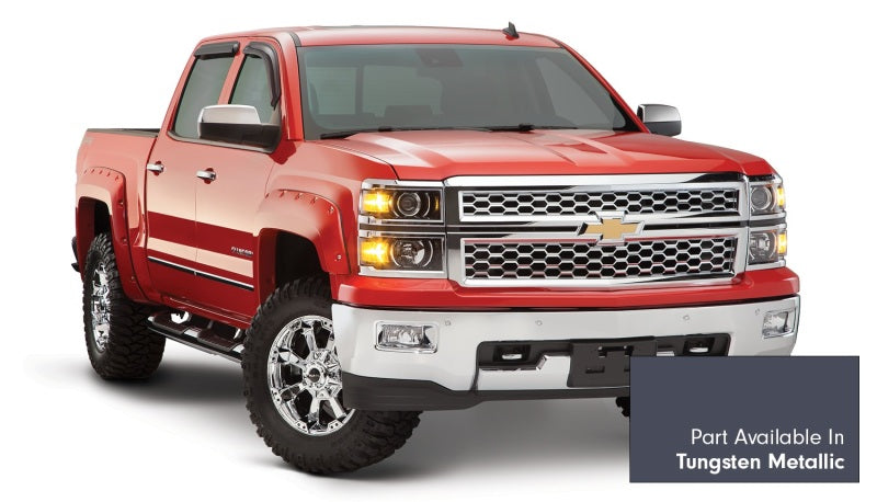 Bushwacker 16-16 Chevy Silverado 1500 Fleetside Pocket Style Flares 4pc - Tungsten