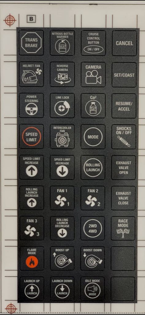 8 Button Keypad Alternate Sticker Sheet