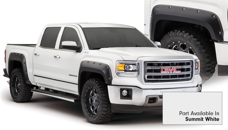 Bushwacker 15-15 GMC Sierra 1500 Pocket Style Flares 4pc - Summit White