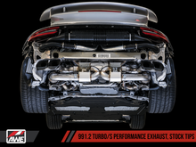 Load image into Gallery viewer, AWE Tuning Porsche 991.2 Turbo Performance Exhaust and High-Flow Cat Sections - For OE Tips