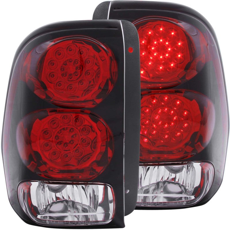 ANZO 2002-2009 Chevrolet Trailblazer LED Taillights Red/Clear
