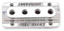 Load image into Gallery viewer, Edelbrock Fuel Block Quad Polished