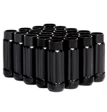 BLOX Racing 12-Sided P17 Tuner Lug Nuts 12x1.5 - Black Steel - Set of 20