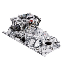 Load image into Gallery viewer, Edelbrock Manifold And Carb Kit Performer Big Block Chevrolet Oval Port Endurashine Finish