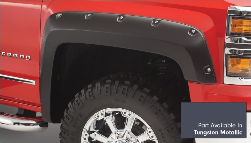 Bushwacker 16-16 Chevy Silverado 3500 Fleetside Pocket Style Flares 4pc 78.8/97.8in Bed - Tungsten