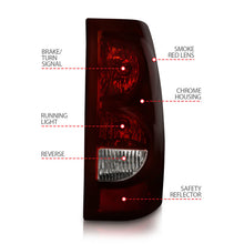 Load image into Gallery viewer, ANZO 2003-2006 Chevrolet Silverado 1500 Taillights Taillights Dark Red/Clear Lens (OE Style) (Pair)