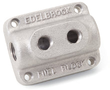 Load image into Gallery viewer, Edelbrock Fuel Block Dual Carburetor As Cast