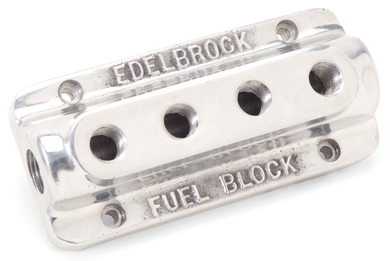 Edelbrock Fuel Block Quad Polished