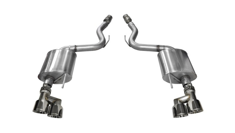 Corsa 15-16 Ford Mustang GT 5.0 3in Axle Back Exhaust Polish Quad Tips (Touring)