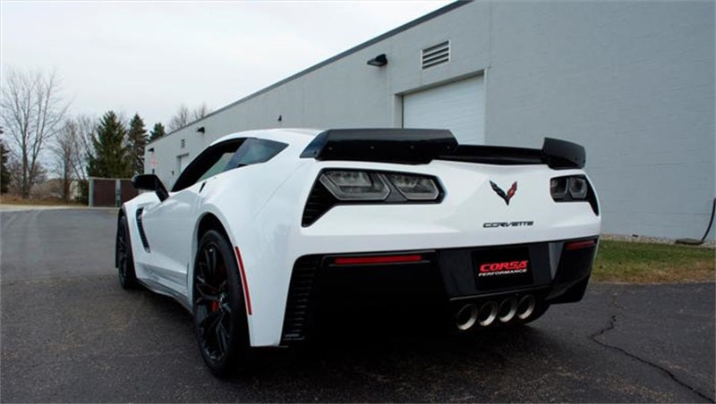 Corsa 15+ Chevy Corvette Z06 (Grand Sport M/T Only) 3in Axle Back Xtreme Exhaust Pol Quad 4.5in Tip