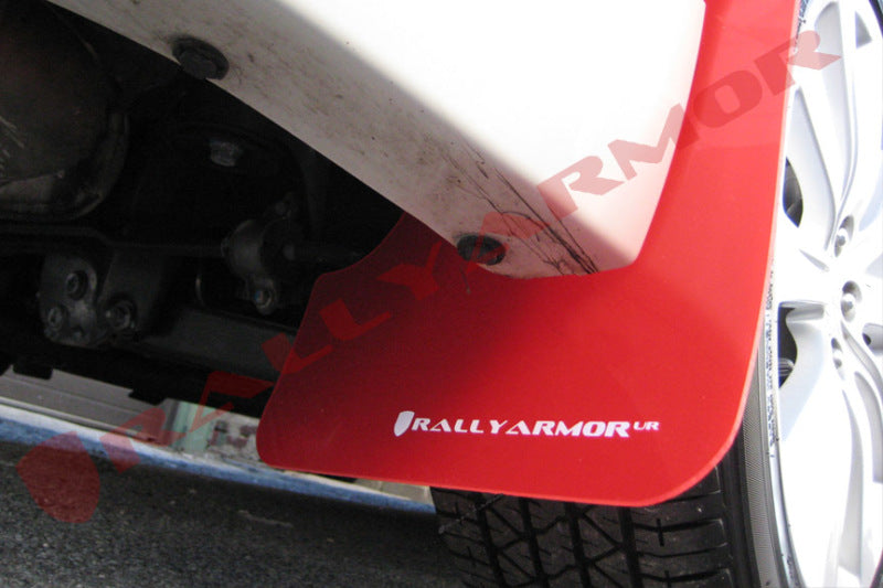 Rally Armor 08-10 WRX (hatch & sedan) / 08-11 Subaru 2.5i UR Red Mud Flap w/ White Logo