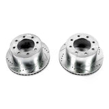 Power Stop 11-19 Chevrolet Silverado 3500 HD Rear Evolution Drilled & Slotted Rotors - Pair