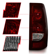 Load image into Gallery viewer, ANZO 2003-2006 Chevrolet Silverado 1500 Taillights Taillights Dark Red/Clear Lens (OE Style) (Pair)