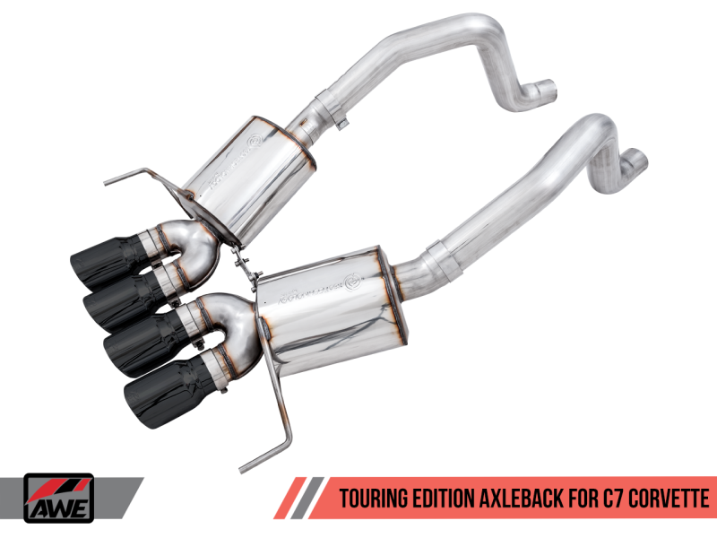 AWE Tuning 14-19 Chevy Corvette C7 Z06/ZR1 (w/o AFM) Touring Edition Axle-Back Exhaust w/Black Tips