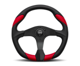 Momo Quark Steering Wheel 350 mm - Black Poly/Black Spokes