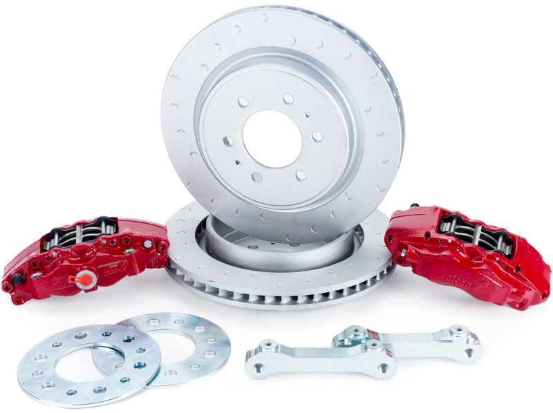 Alcon 2010+ Ford F-150 360x32mm Rotors 4-Piston Red Calipers Rear Brake Upgrade Kit