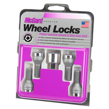 Load image into Gallery viewer, McGard Wheel Lock Bolt Set - 4pk. (Cone Seat) M14X1.25 / 17mm Hex / 27.3mm Shank Length - Chrome