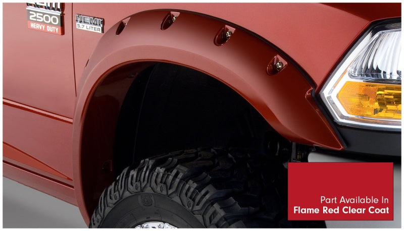 Bushwacker 16-18 Dodge Ram 2500 Fleetside Pocket Style Flares 4pc 76.3/98.3in Bed - Flame Red