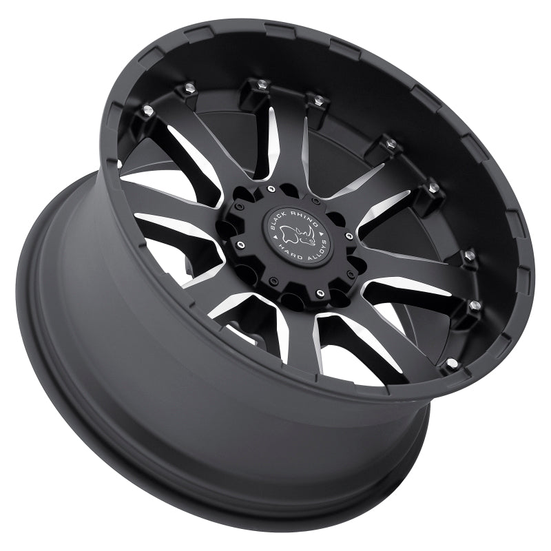Black Rhino Sierra 18x9.0 8x165 ET12 CB 122.1 Gloss Black w/Milled Spokes Wheel