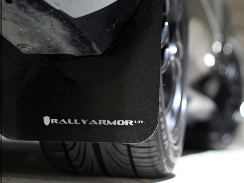 Rally Armor 08-10 WRX (hatch & sedan) / 08-11 Subaru 2.5i UR Black Mud Flap w/ White Logo