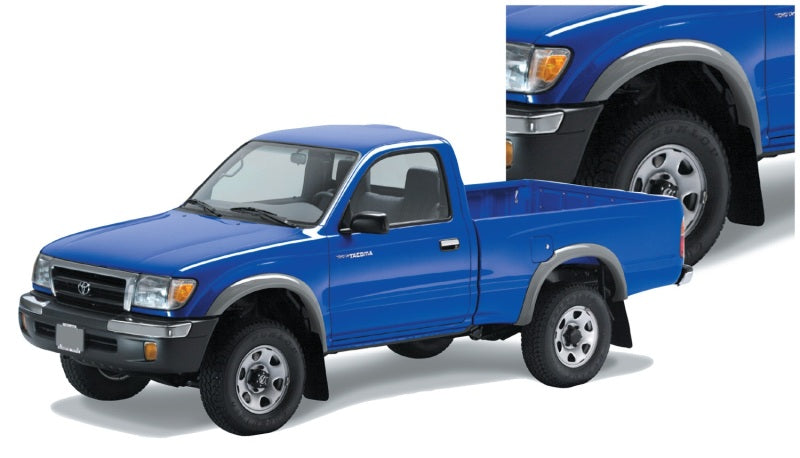 Bushwacker 95-04 Toyota Tacoma Fleetside Extend-A-Fender Style Flares 4pc w/ 4WD Only - Black